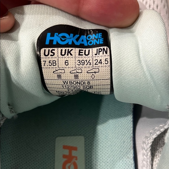 Hoka Women's Light Gray and Mint Athletic Shoes - Picture 2 of 6